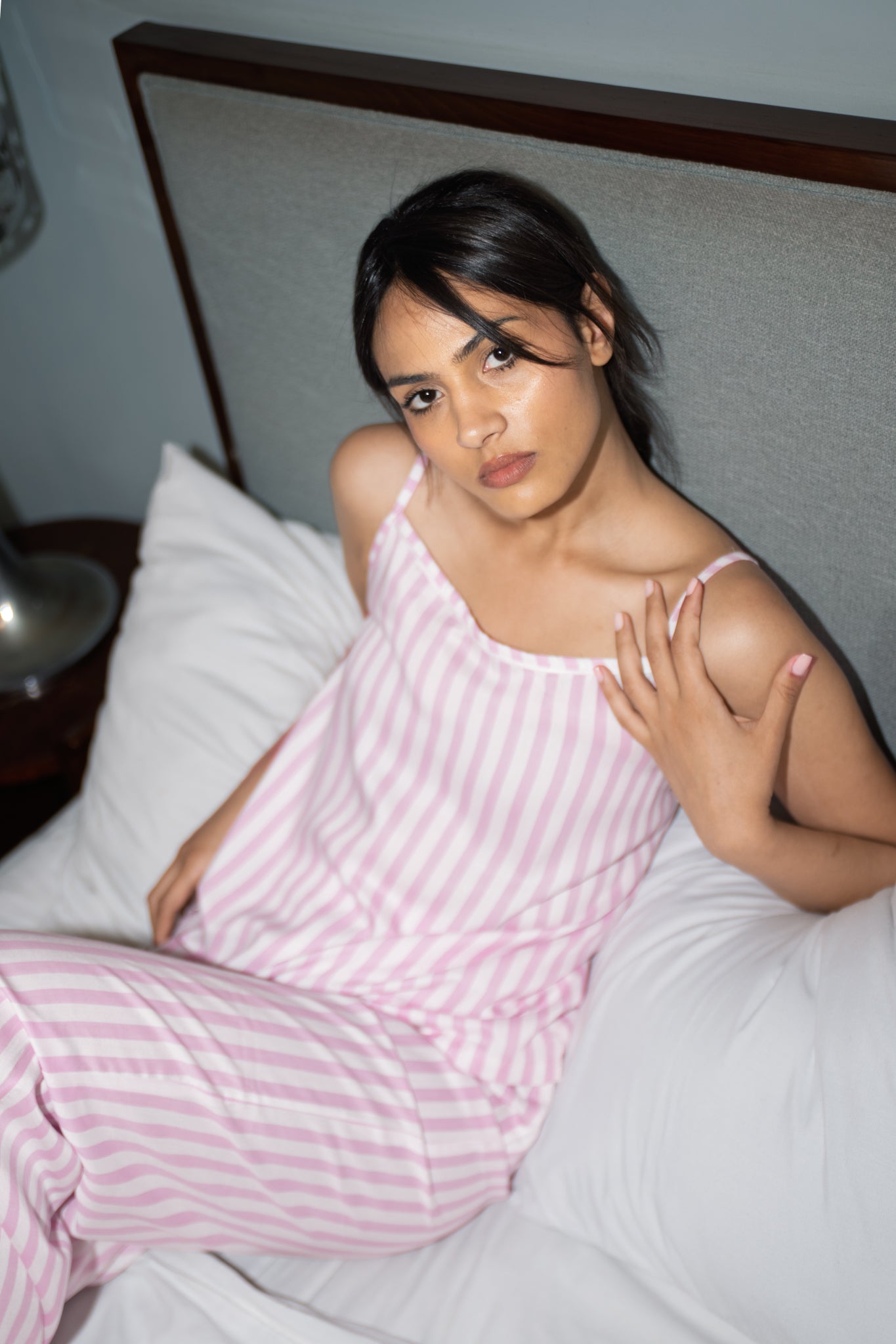 Cloudy Pink Striped Set