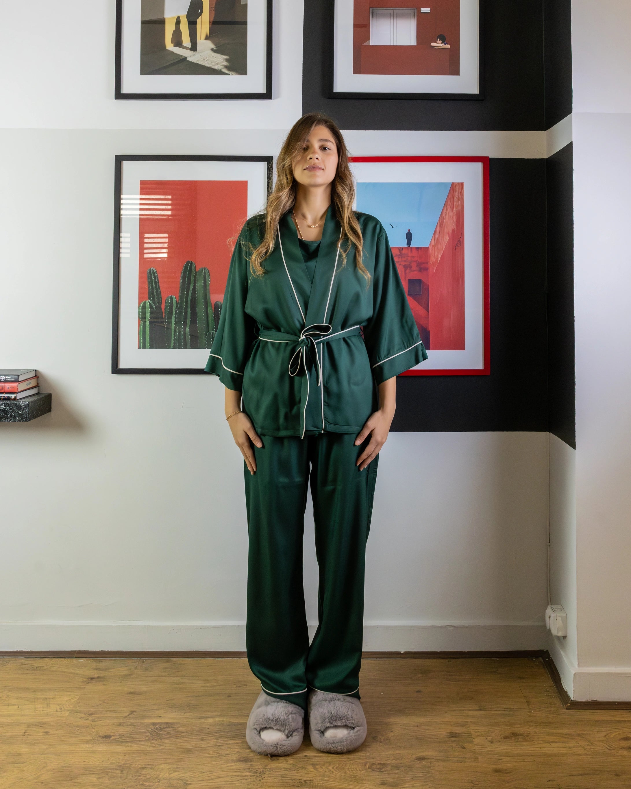 Emerald kimono Pajama Set