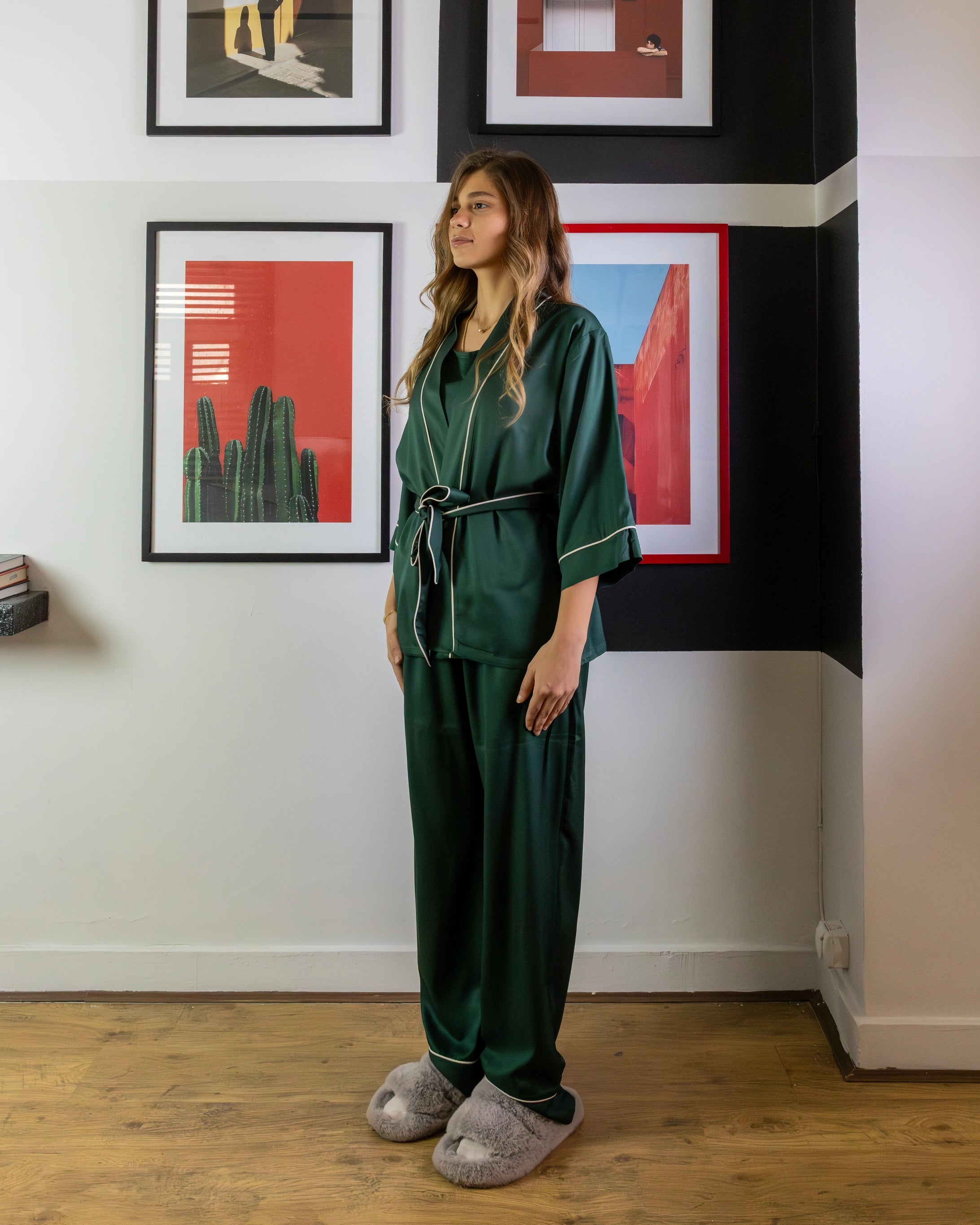Emerald kimono Pajama Set