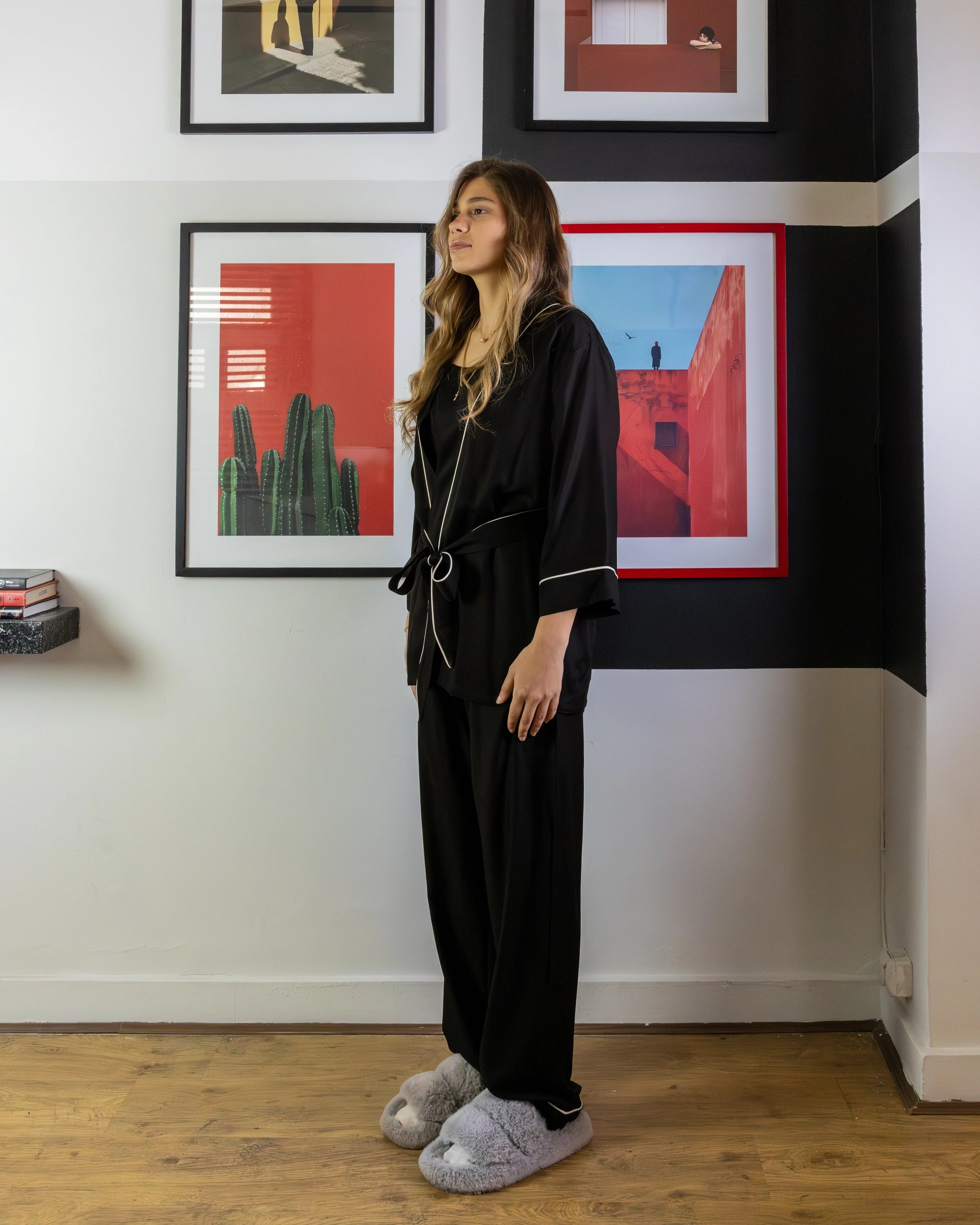 Black kimono Pajama Set