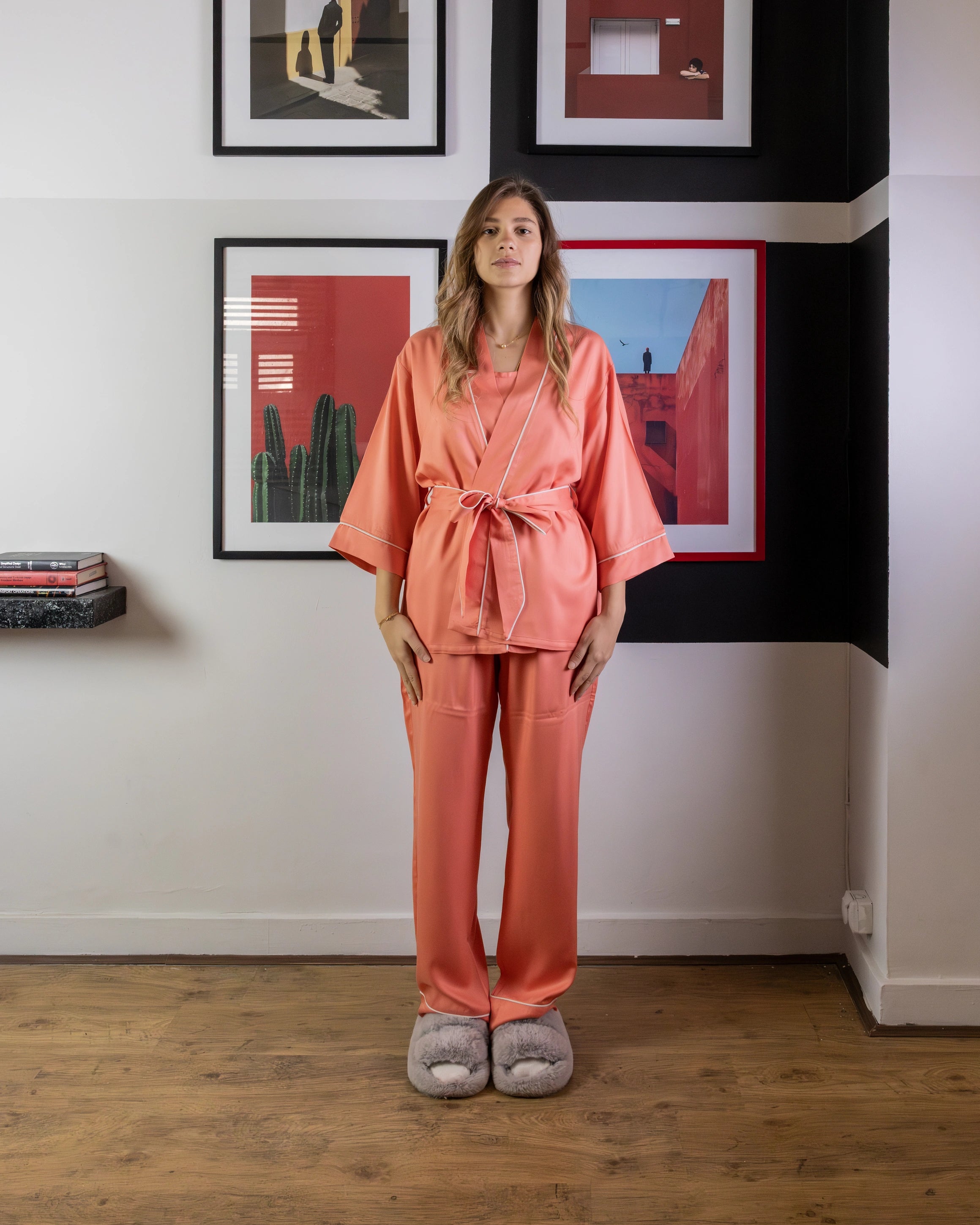 Flamingo kimono Pajama Set