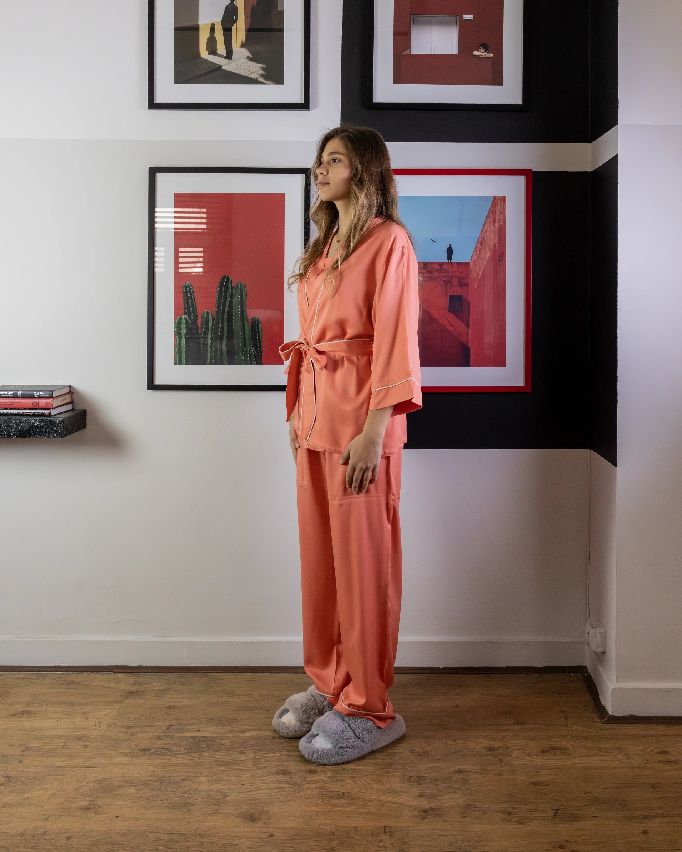 Flamingo kimono Pajama Set