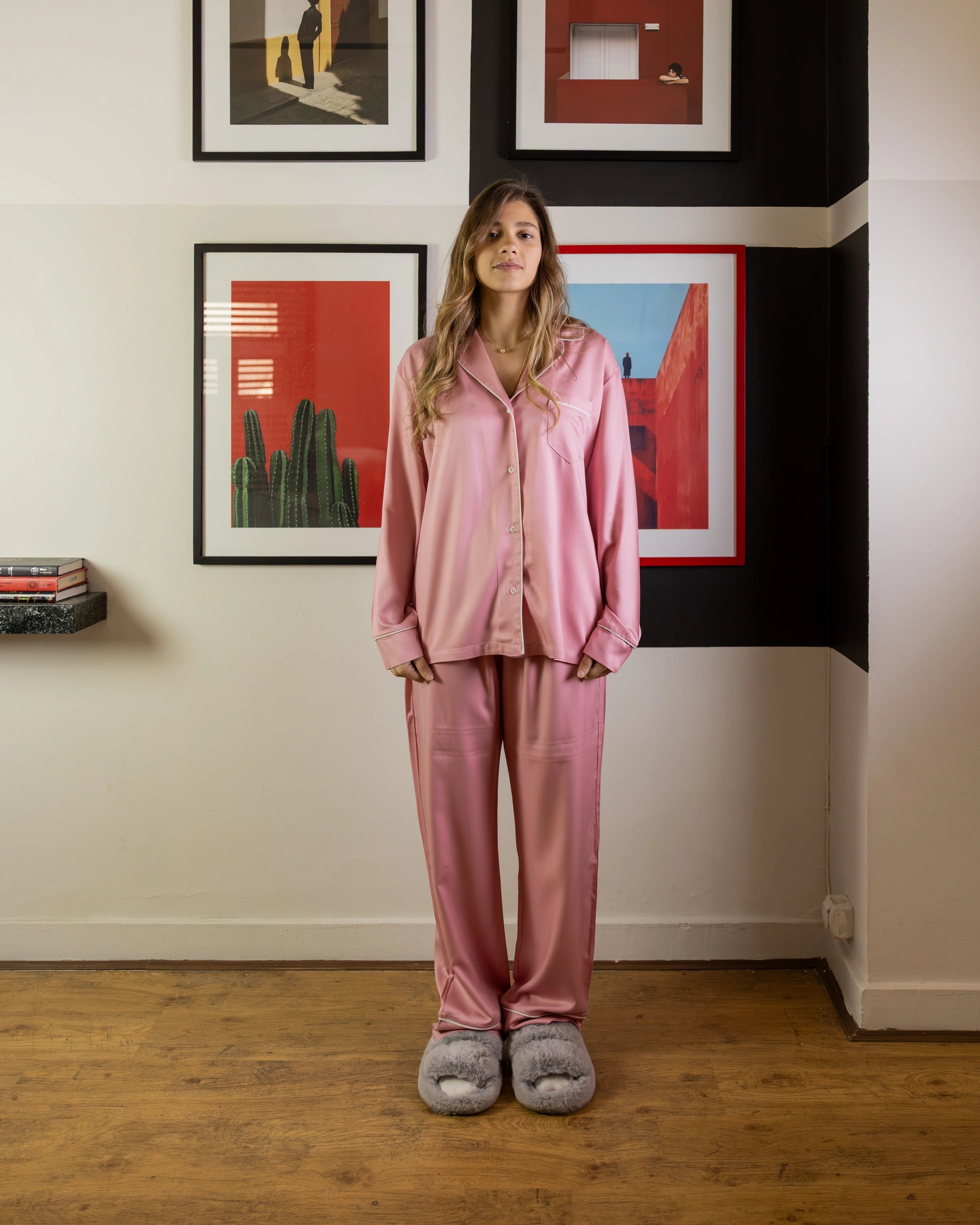 Dusty Rose Timeless Long Sleeves Pajama Set