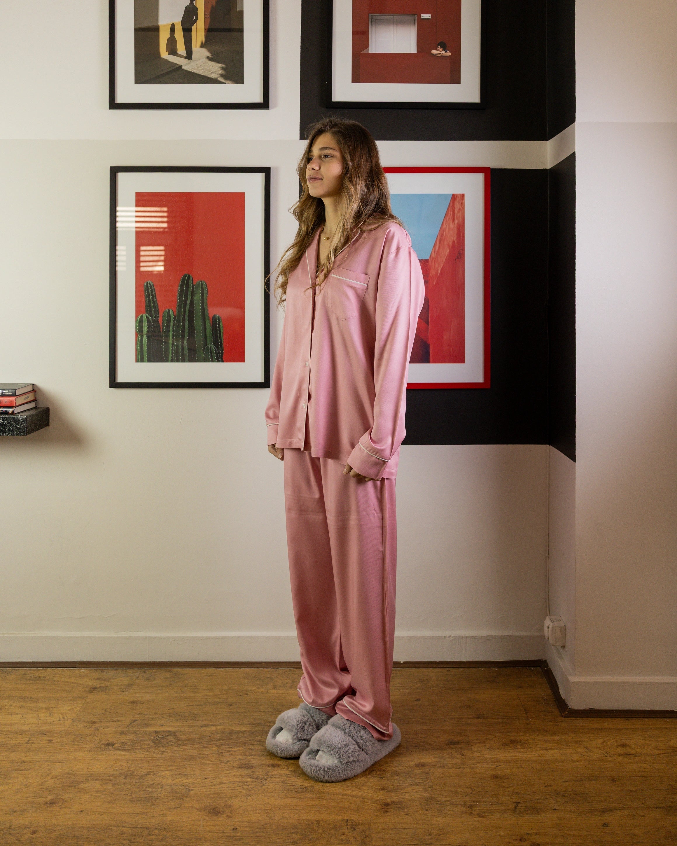 Dusty Rose Timeless Long Sleeves Pajama Set