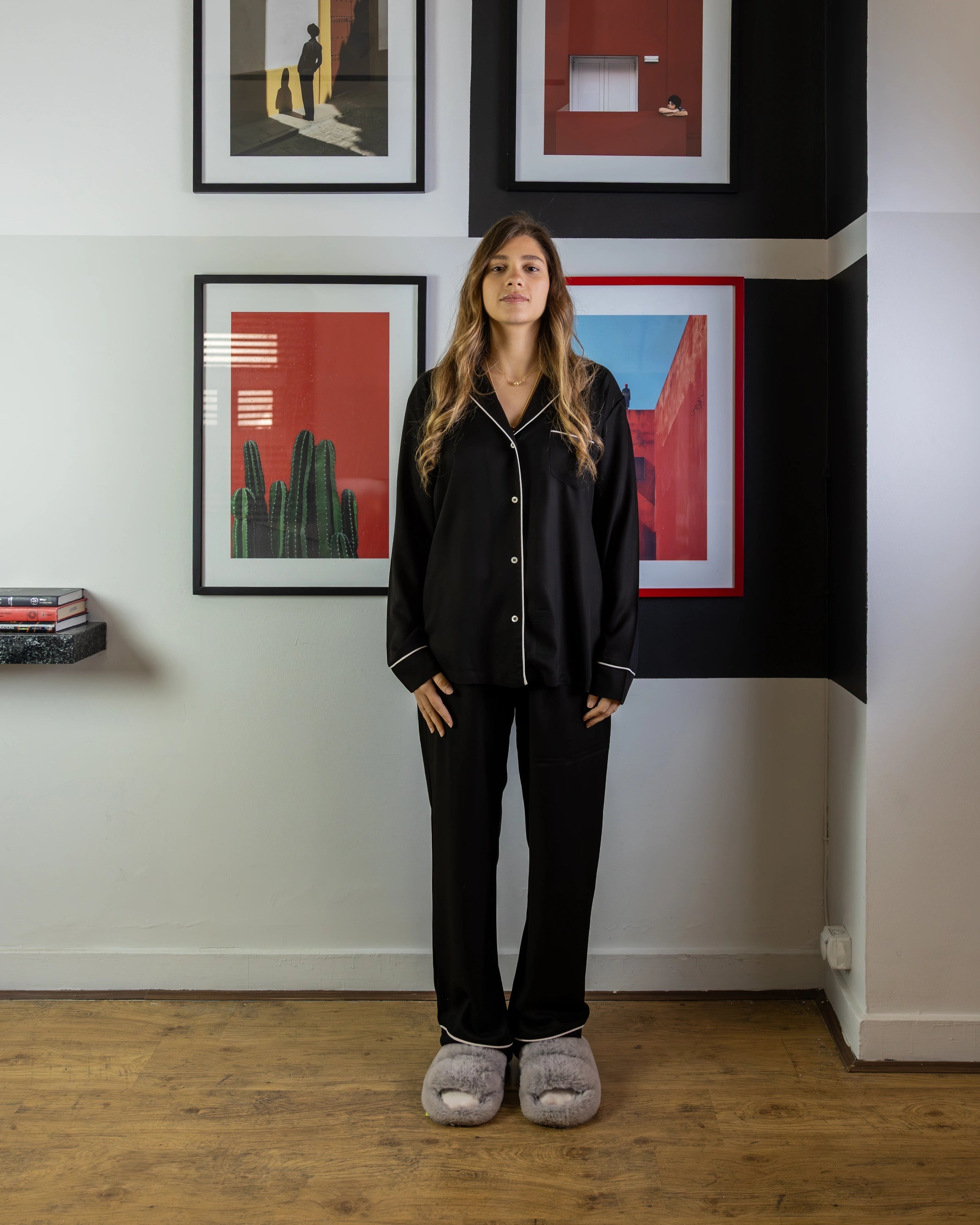 Black Timeless Long Sleeves Pajama Set